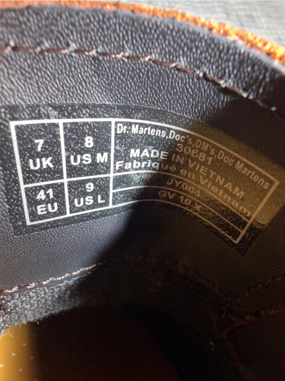 Dr. Martens Brown Leather 3-Eye Derby Shoes - Picture 4 of 5